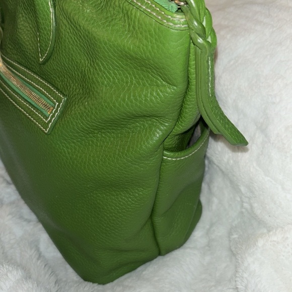 Dooney & Bourke Green Pebble Leather Crescent Tote Bag Shoulder Handbag XL EUC - Picture 9 of 16